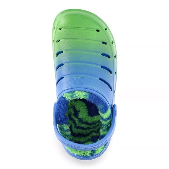 Rugged Shark Toddler Kids Eva Lined Slip-On Medium Width Blue Clogs, Size 4 - Picture 4 of 5